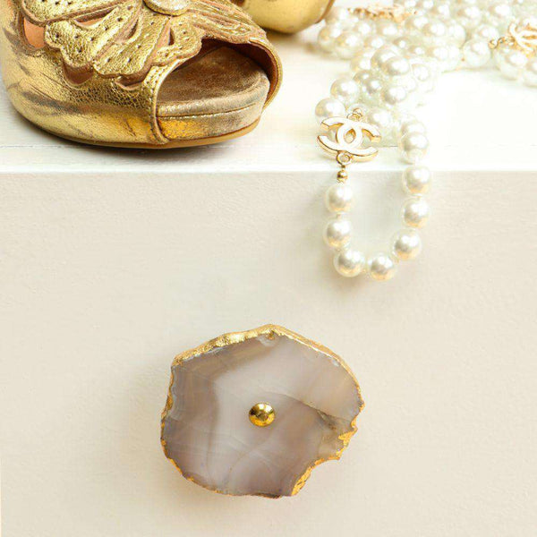 Set of One Barbarella Agate Novelty Knob