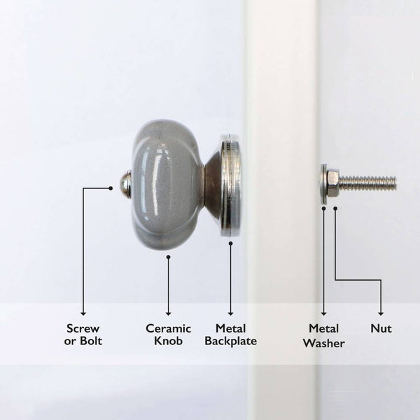 Set of One Barbarella Agate Novelty Knob