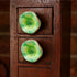 Set of Six Ceramic Jordan Novelty Knob Multipack / Finish: Light Green/Golden
