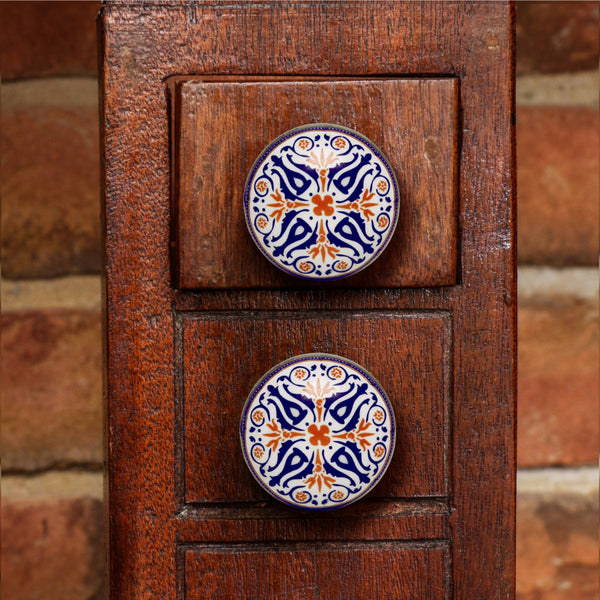 Set of Six Ceramic Tangier Cabinet Round Knob Multipack