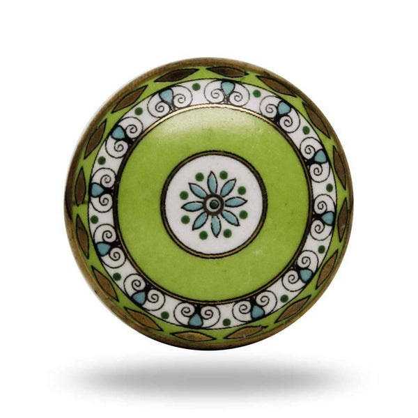 Set of Six Ceramic Tessellate Cabinet Round Knob Multipack