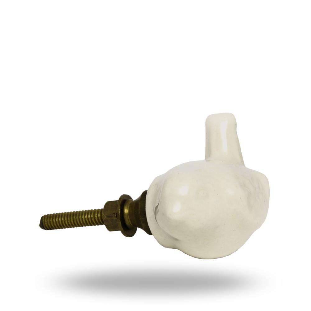 Set of 6 Ceramic Dove Knobs Trinca Ferro
