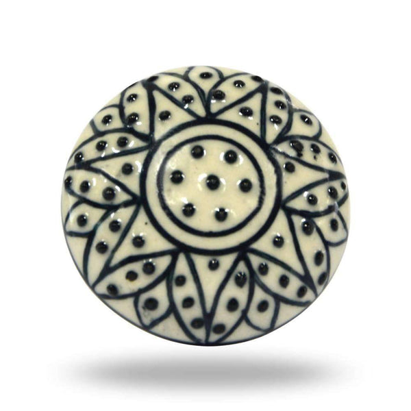 Set of Six Ceramic Cliftonville Knob