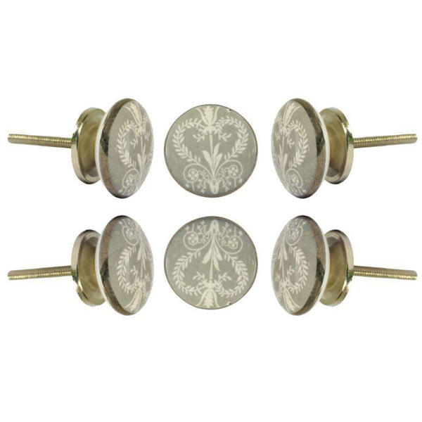 Set of Six Ceramic Wamer Drawer Round Knob Multipack