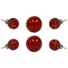 Set of Six Leather Cricket Ball Knobs Large