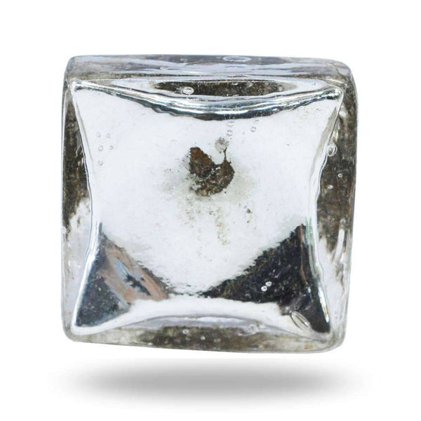 Set of Six Isola Mirror Glass Cabinet Square Knob Multipack / Finish: Silver