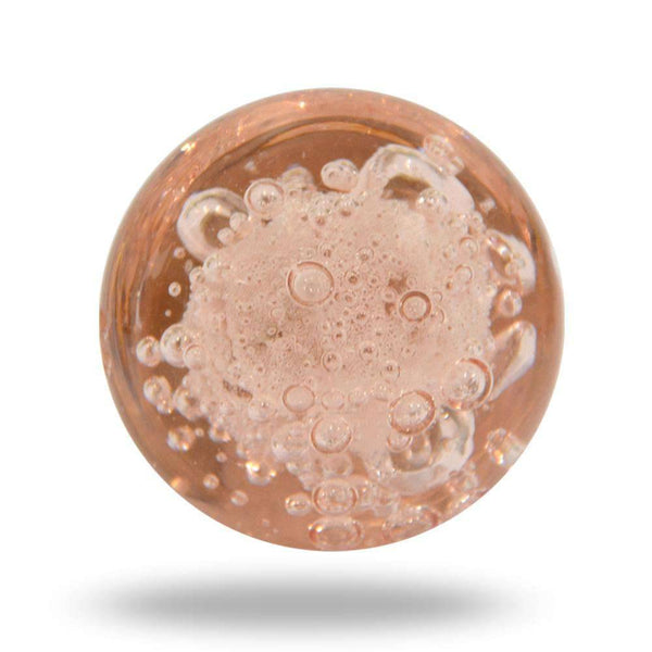 Set of 6 Glass Jones Bead Pink Knobs
