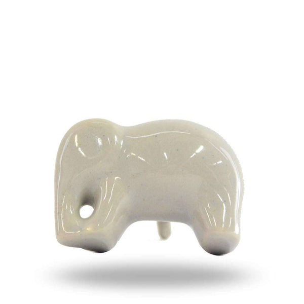 Set of 6 Ceramic Elephant Knobs