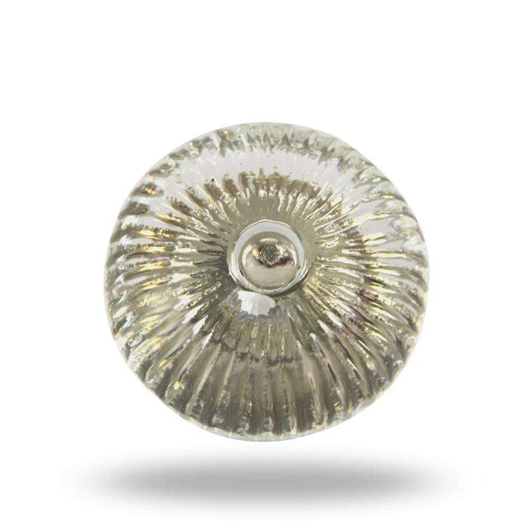 Buy Ribbed Glass Round Knob