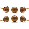 Set of Six Beaten Copper Max Round Knob Multipack / Finish: Copper