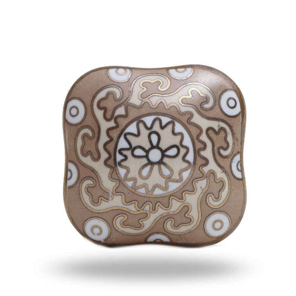 Set of Six Amgel Square Ceramic Knobs