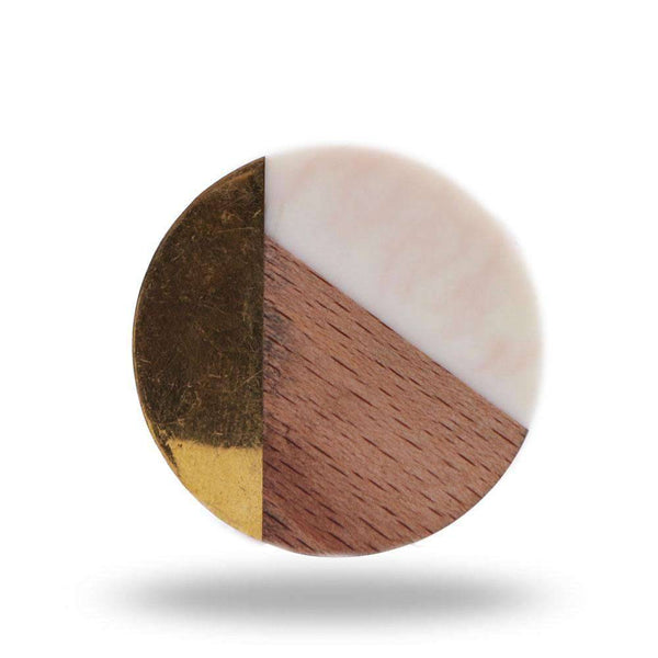 Adington White Cabinet Knob Set of 6