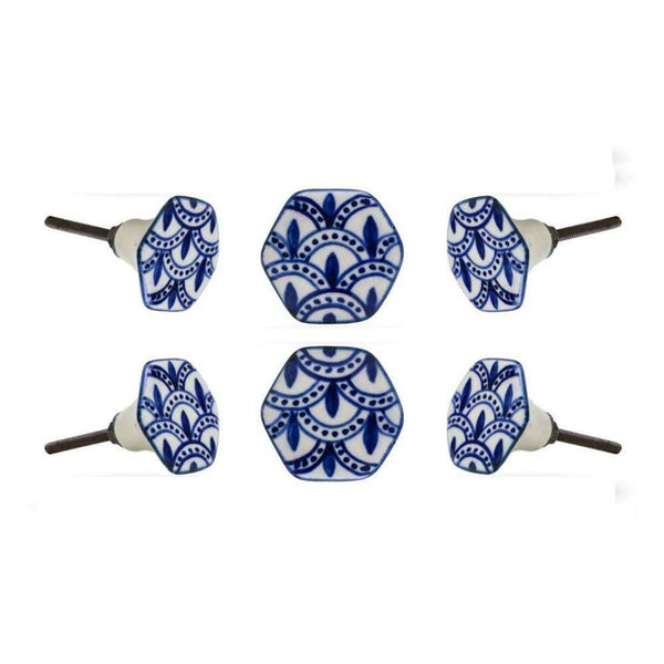 Set of Six Bassi Ceramic Bar Knob Multipack