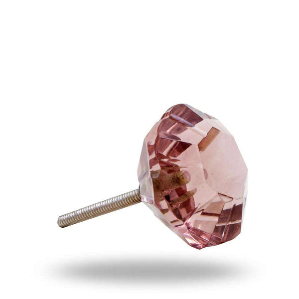 Set of Six Taos Glass Novelty Knob Multipack / Finish: Rosy Brown