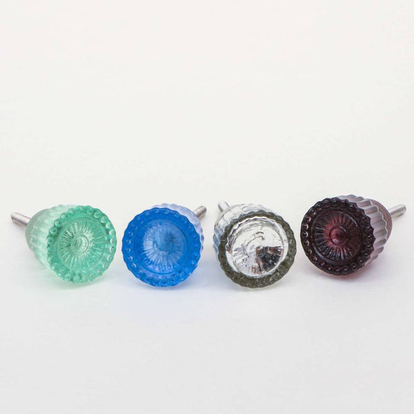 Set of Six Edith Glass Knobs