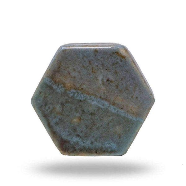 Set of 6 Ceramic Kino Knobs Blue