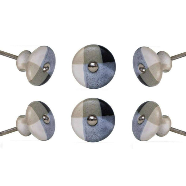 Set of Six Carolyn Ceramic Knobs