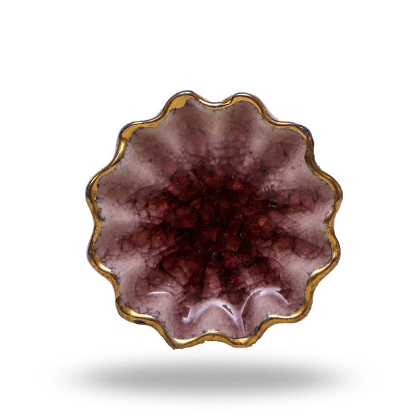 Set of Six Mixed Colour Alice Ceramic Crackle Knobs