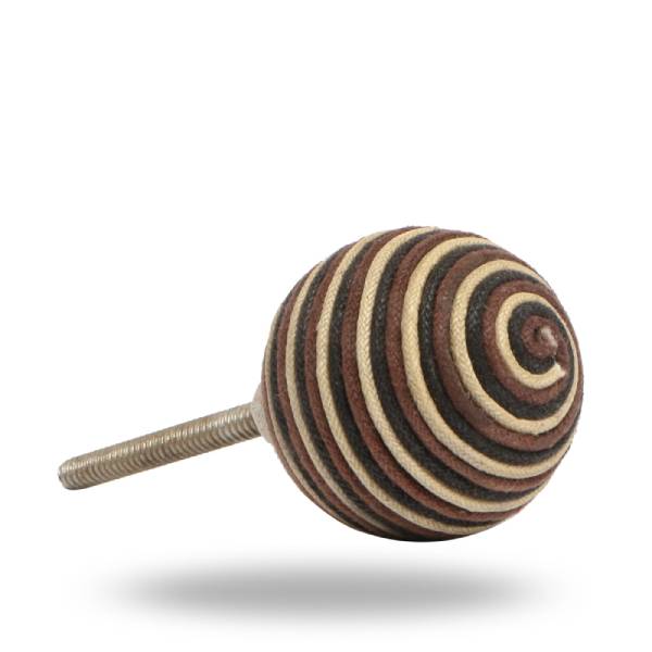 Terance Cord Spiral Knob Mixed Pattern Set of Six