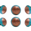 Set of Six Mundota Copper and Wood Round Knob Multipack