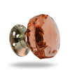 Cut Glass Mortice Knobs Pink