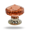 Cut Glass Mortice Knobs Pink