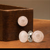 Bubble Glass Mortice Knobs Pink