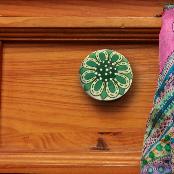 Set of Six Ceramic Herne Knobs