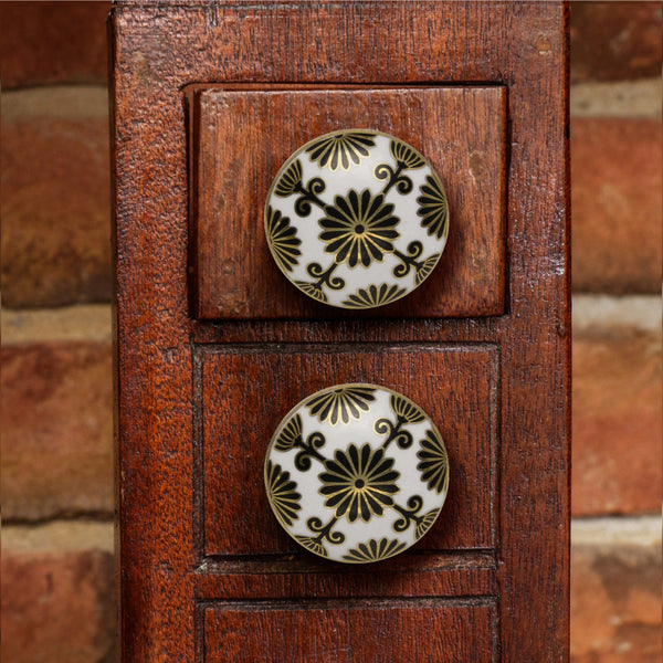 Set of Six Ceramic Tunis Cabinet Round Knob Multipack