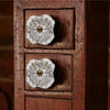 Set of six Hobery Glass Knob Clear