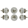 Set of Six Ceramic Round Knob Multipack