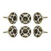 Set of Six Ceramic Tunis Cabinet Round Knob Multipack