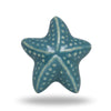 Set of Six Ceramic-Starfish Knobs in Turquoise