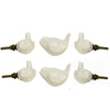 Set of 6 Ceramic Dove Knobs