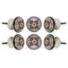 Set of Six Ceramic Tangier Cabinet Round Knob Multipack