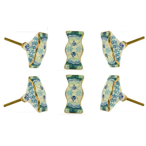 Set of Six Ceramic Wingmore Knobs