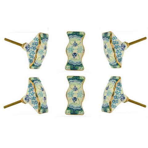 Set of Six Ceramic Wingmore Knobs