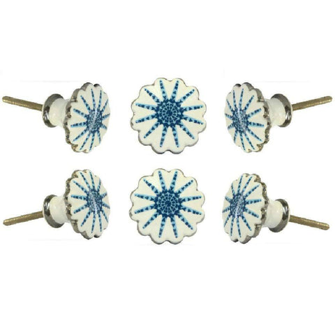 Set of Six Ceramic Howden Round Knob Multipack