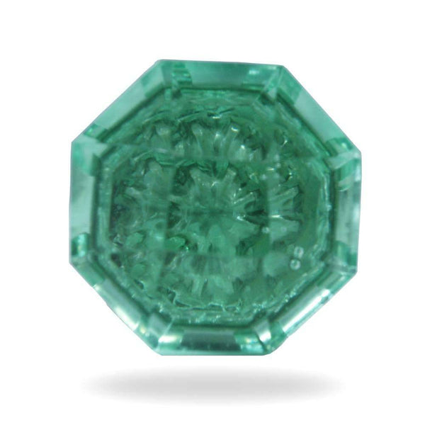 Set of 6 Kember Green Glass Knobs