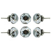 Set of Six Dorsoduro Mirror Glass Dresser Round Knob Multipack