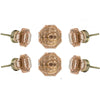 Kember Pink glass knobs set of six