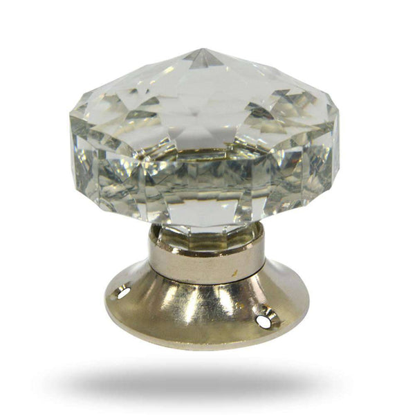 Cut Glass Mortice Knobs Clear