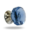 Cut Glass Mortice Knobs Lavender Blue