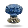 Cut Glass Mortice Knobs Lavender Blue