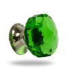 Cut Glass Mortice Knobs Dark Green