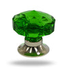 Cut Glass Mortice Knobs Dark Green