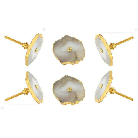 Set of Six Barbarella Agate Novelty Knob Multipack