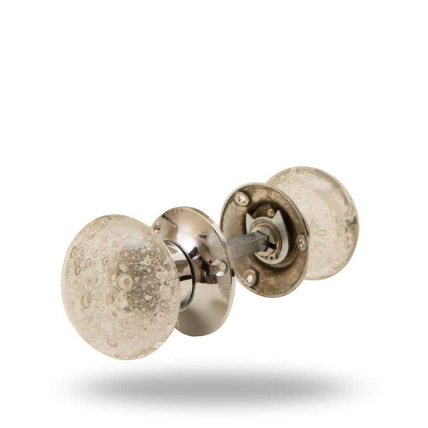Bubble Glass Mortice Knobs Clear