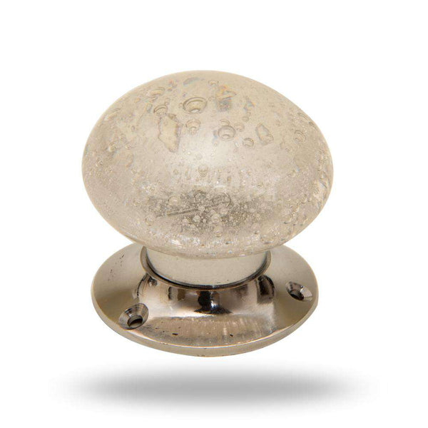 Bubble Glass Mortice Knobs Clear