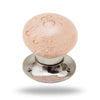 Bubble Glass Mortice Knobs Pink